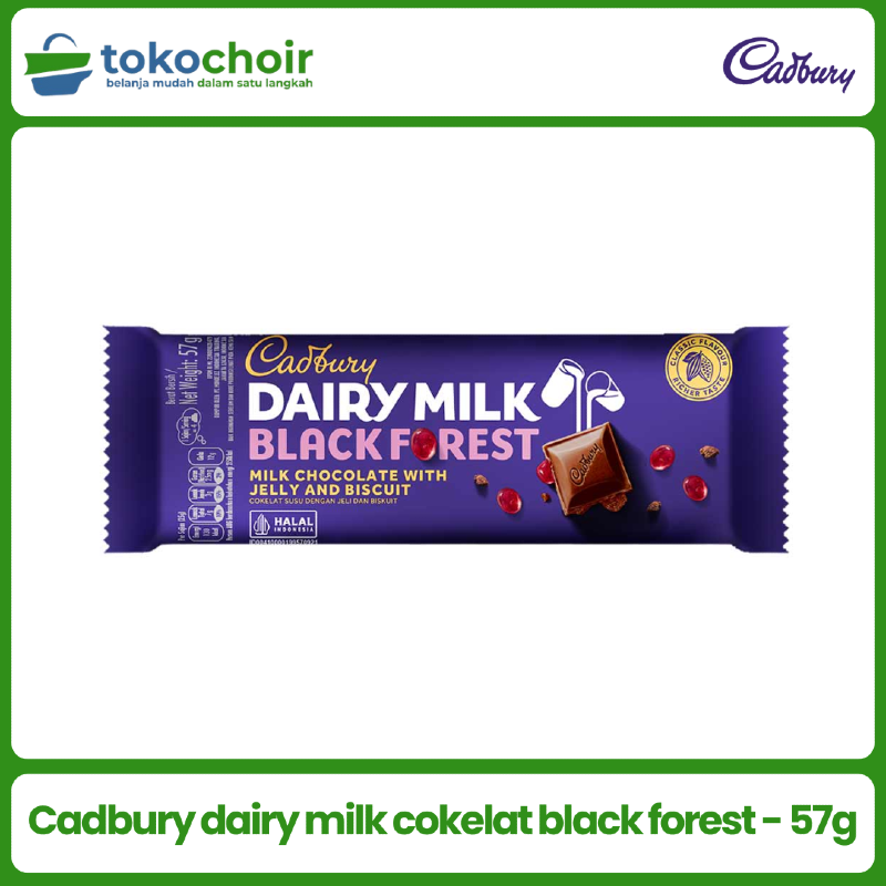 Cadbury dairy milk cokelat black forest - 57g