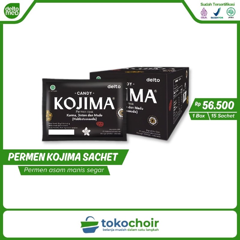 Permen Kojima Sachet 1 Box (1 Box x 15 Sachet x 10gr)