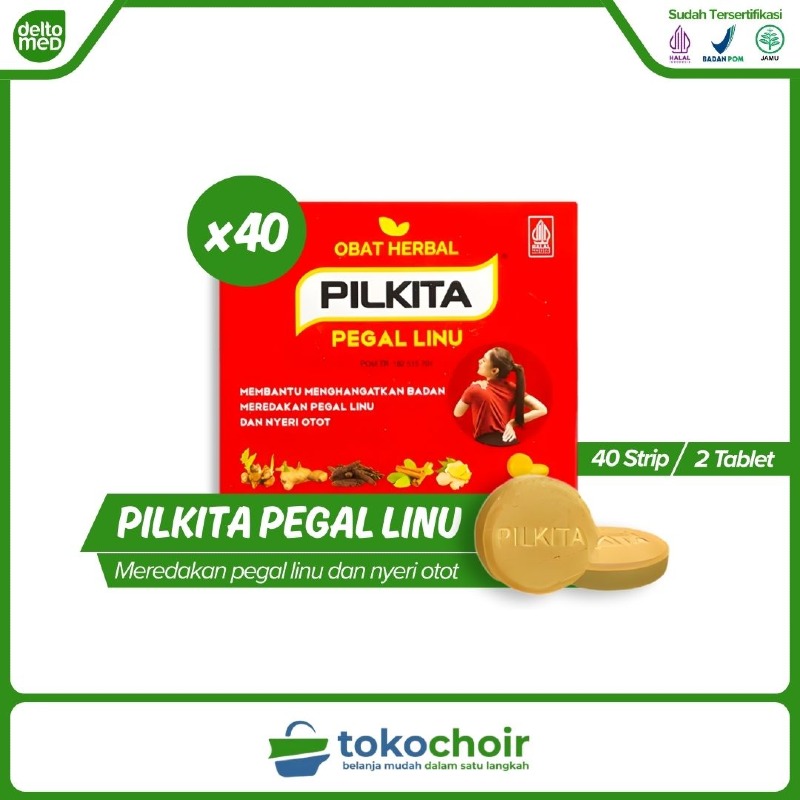 Pilkita Obat Tablet Pegal Linu (40 Strip x 2 Tablet)