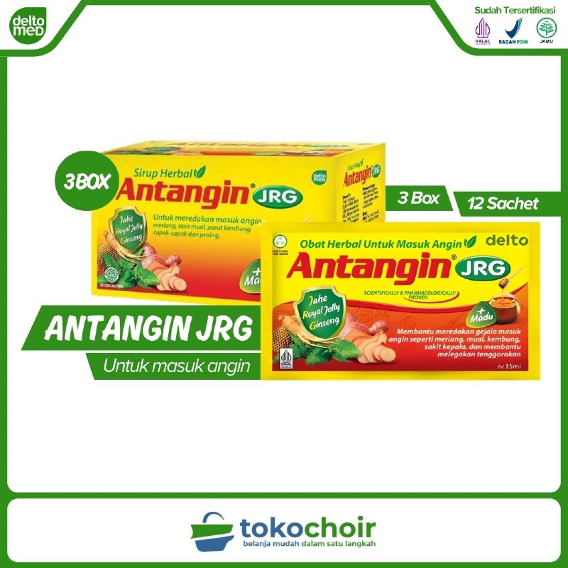 Antangin JRG + Madu (3 Box x 12 Sachet x 15ml)