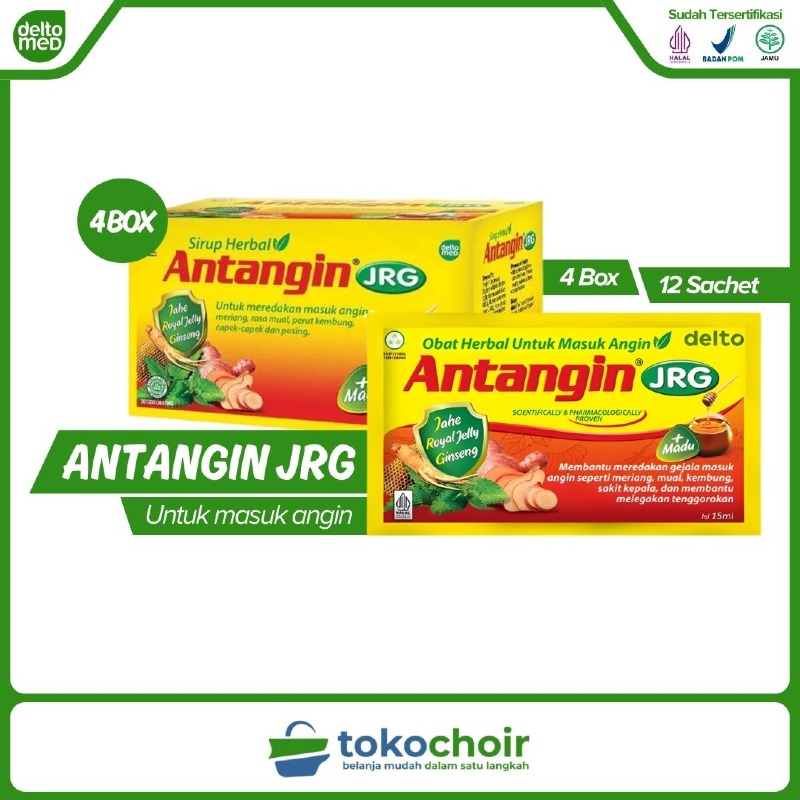 Antangin JRG + Madu (4 Box x 12 Sachet x 15ml)