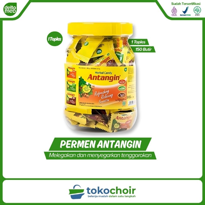 Antangin Permen Herbal Toples 150 Butir (1 Toples x 30 Sachet x 5 Butir)
