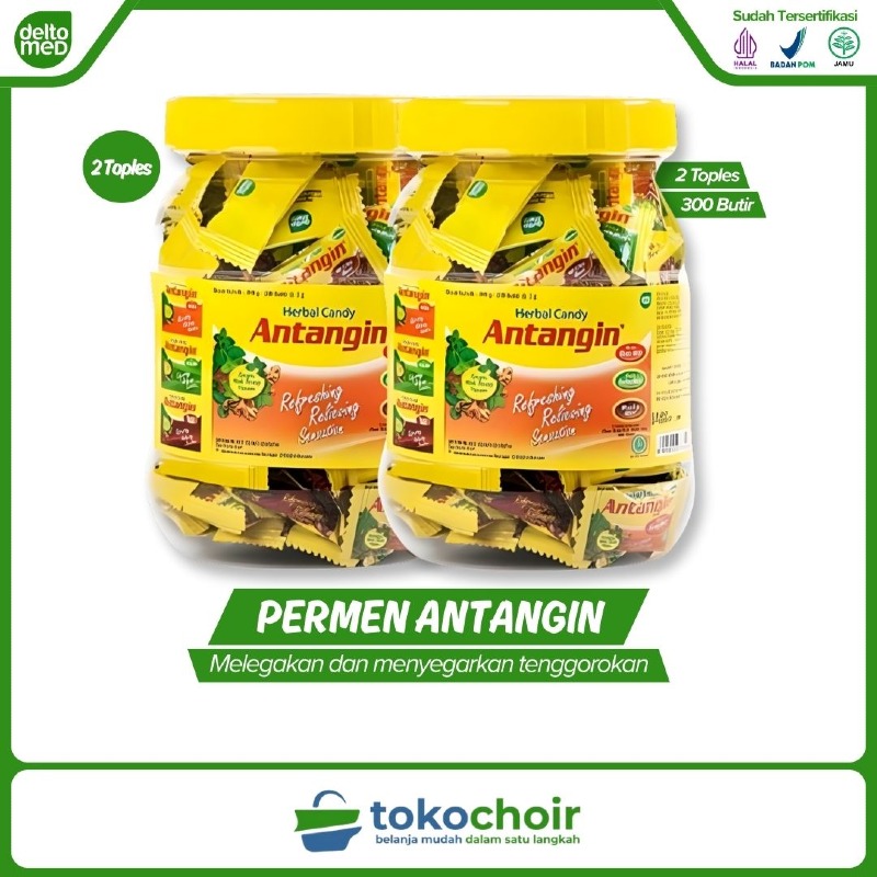 Antangin Permen Herbal Toples 150 Butir (2 Toples x 30 Sachet x 5 Butir)