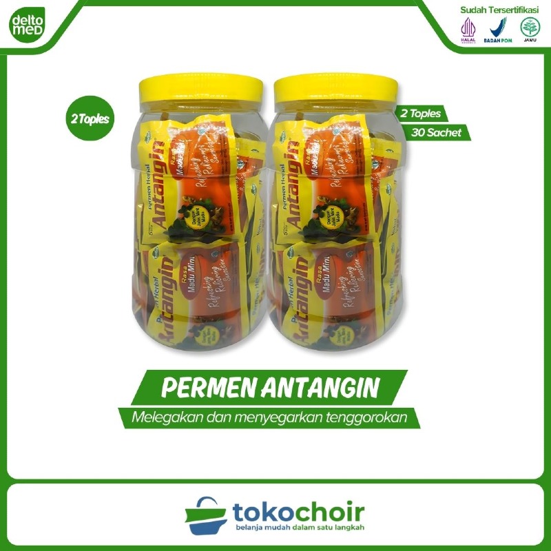 Antangin Permen Herbal Toples 30 Sachet (2 Toples x 30 Sachet x 5 Butir)