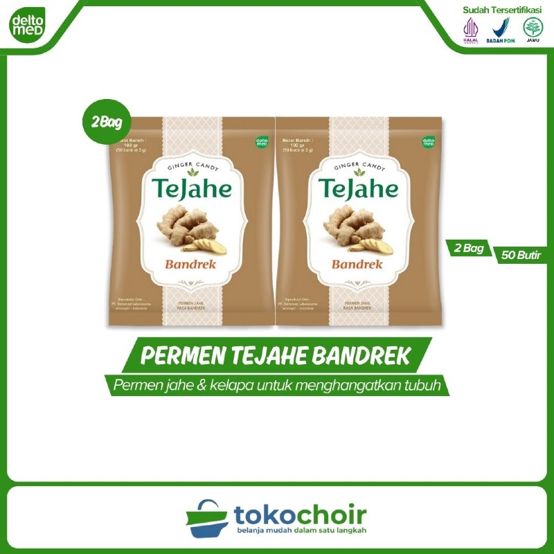 Permen Tejahe Rasa Bandrek (2 Bag x 50 Butir x 100gr)