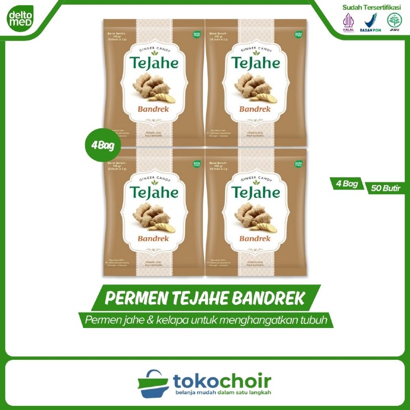 Permen Tejahe Rasa Bandrek (4 Bag x 50 Butir x 100gr)