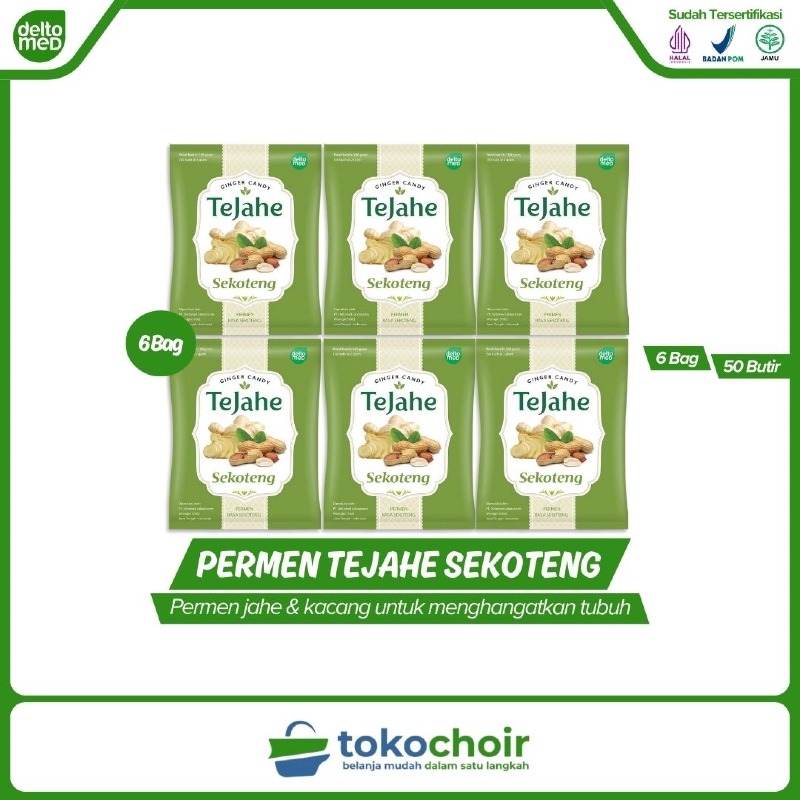 Permen Tejahe Rasa Sekoteng (6 Bag x 50 Butir x 100gr)