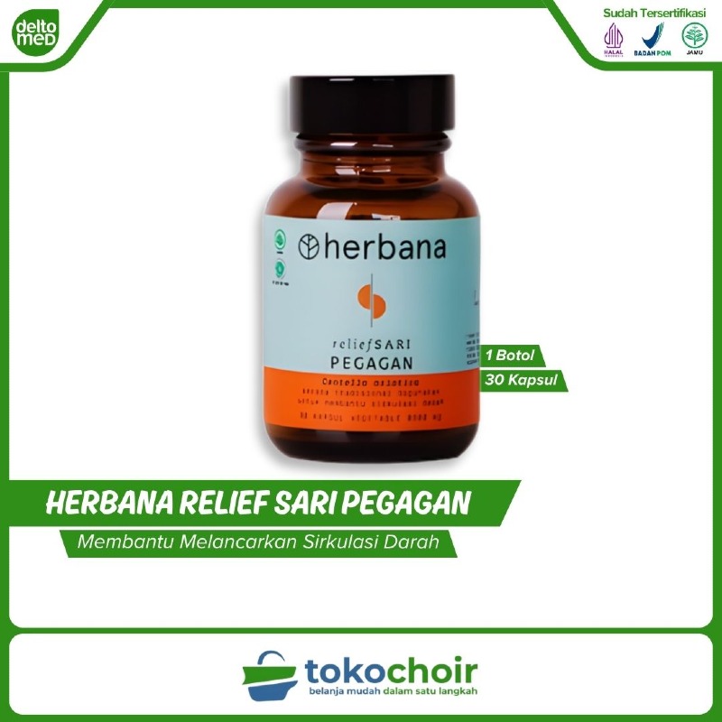 Herbana Relief Sari Pegagan (1 Botol x 30 Kapsul x 500Mg)