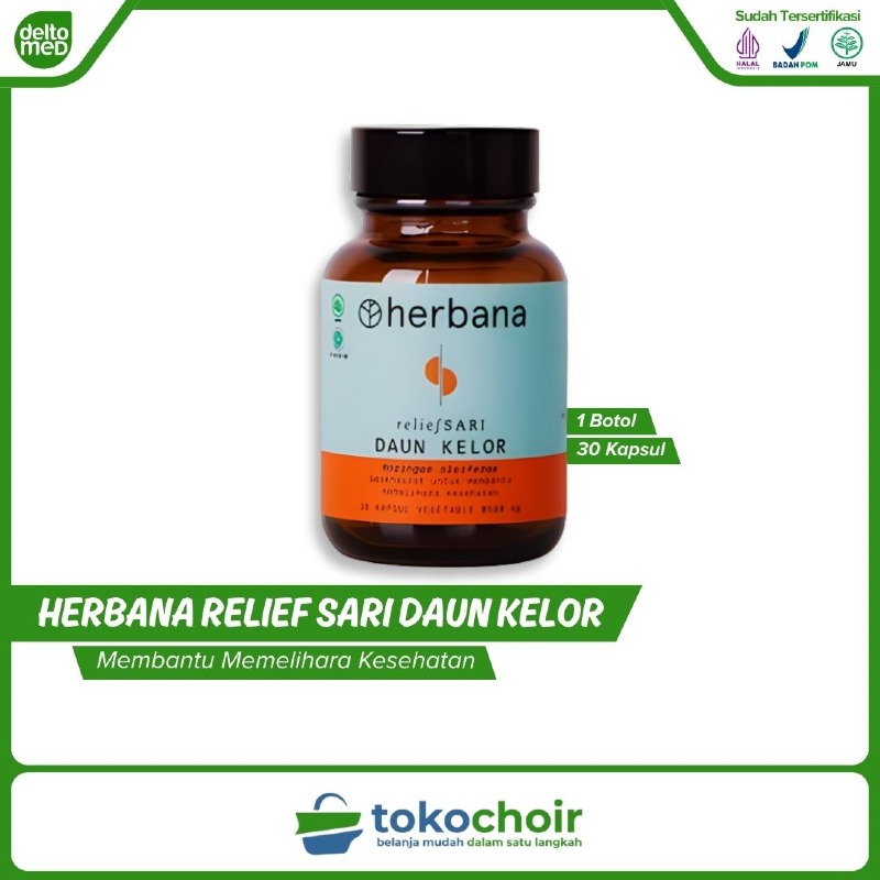 Herbana Relief Sari Daun Kelor (1 Botol x 30 Kapsul x 500Mg)