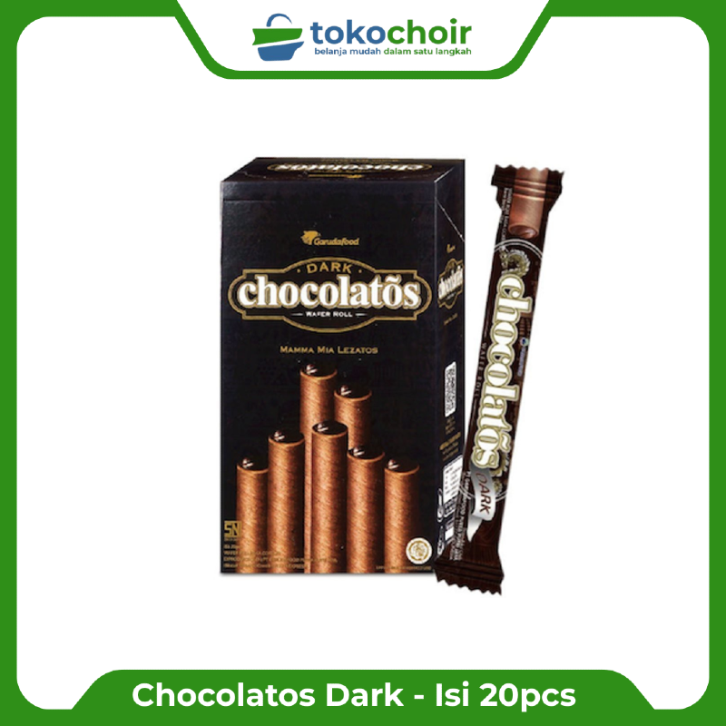 Chocolatos Dark Wafer Roll - Isi 20pcs