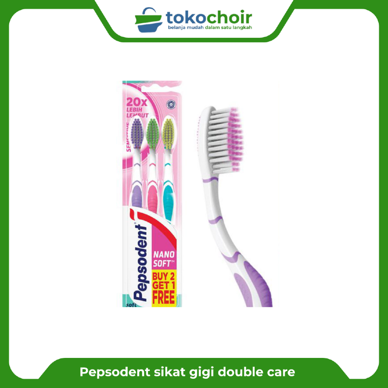 Pepsodent sikat gigi double care sensitive mp3 soft