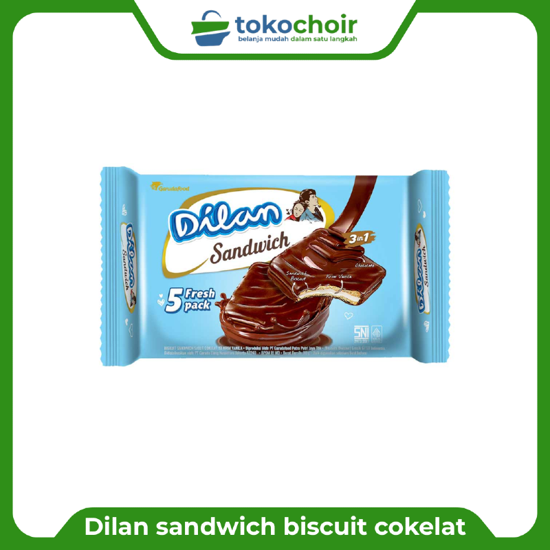 Dilan sandwich biscuit cokelat vanilla 