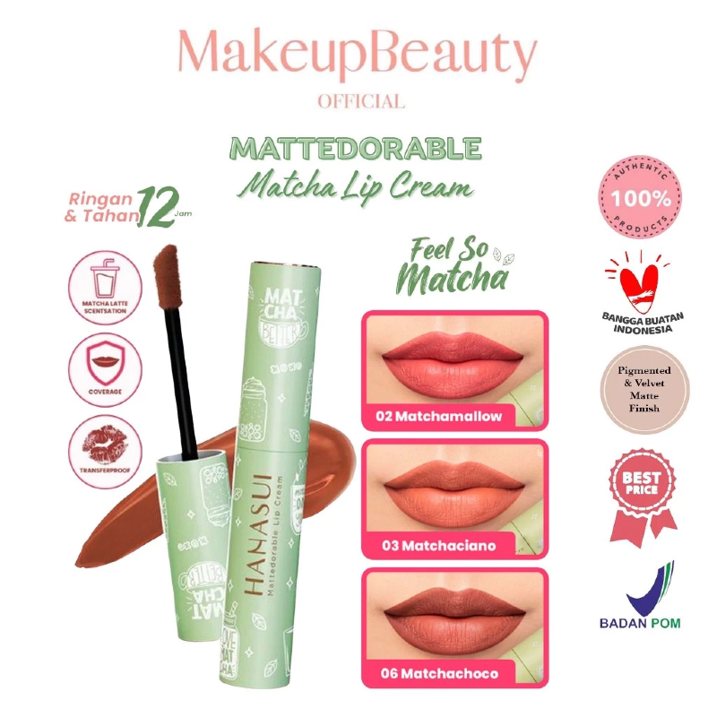 HANASUI Mattedorable Lip Cream Matcha Latte Edition