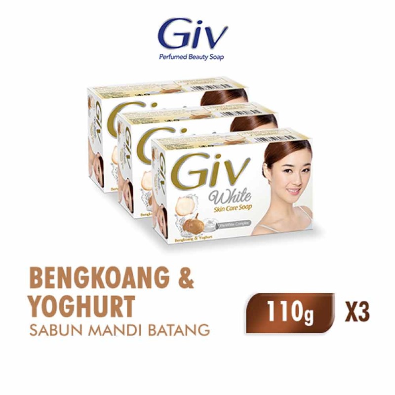 giv sabun mandi white bengkoang & yoghurt 3x110g