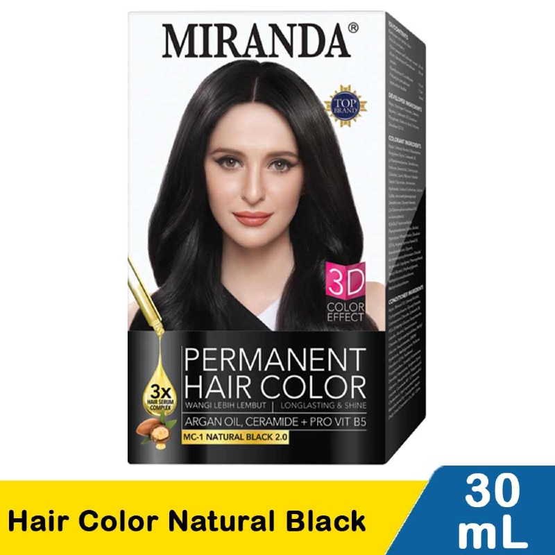 miranda hair color natural black 2x30ml