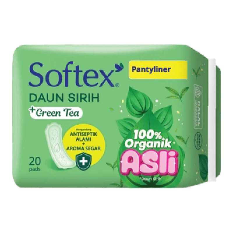 Softex Daun sirih + Green Tea Pantyliner 15 cm 20 pcs